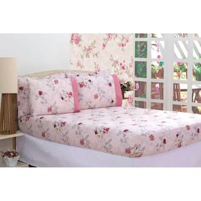 Jogo De Cama Lençol Micropercal Com Elástico Orquidea Solteiro 02 Pçs