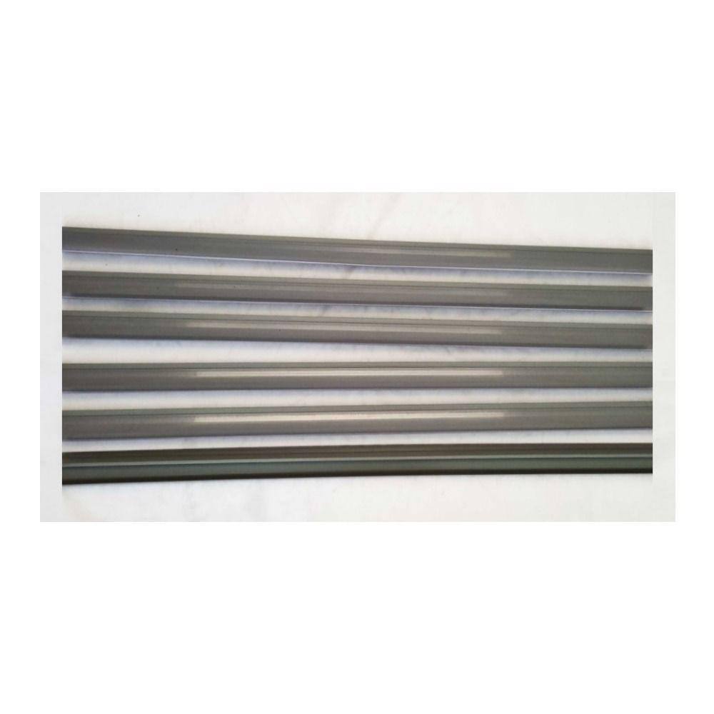 Porta Etiqueta Bandeja Gondola LX 92 Cm Cinza Kit Com 10