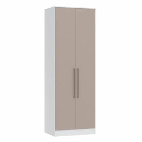 Guarda Roupa Modulado 2 Portas 2 Gavetas 4 Prateleiras Requinte Móveis Castro Branco Line/Duna Line