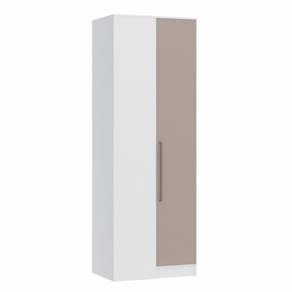 Guarda Roupa Modulado Canto Reto 1 Porta Requinte+ Móveis Castro Branco Line/Duna Line