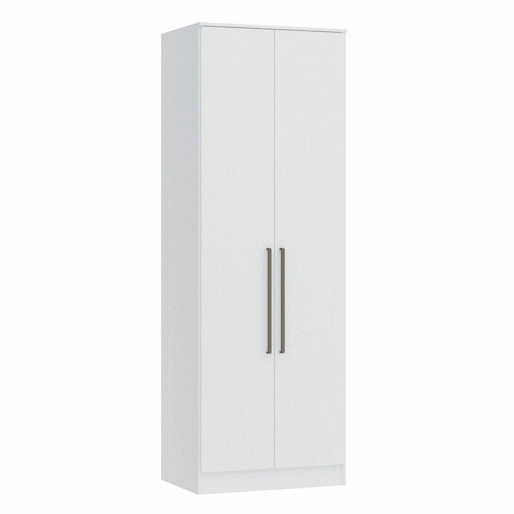 Guarda Roupa Modulado 2 Portas 2 Gavetas 4 Prateleiras Requinte Móveis Castro Branco Line