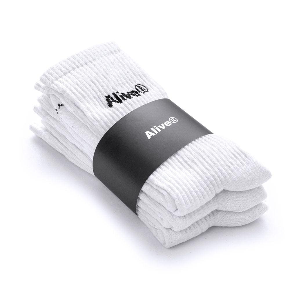 Pac Meia Alive Logo Branco
