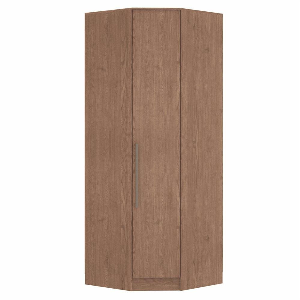Guarda Roupa Modulado Canto Oblíquo 1 Porta Requinte+ Móveis Castro Macadâmia