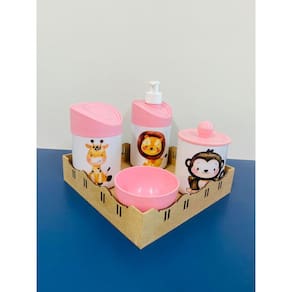 Kit Higiene Safari (Leão, Macaco, Girafa)