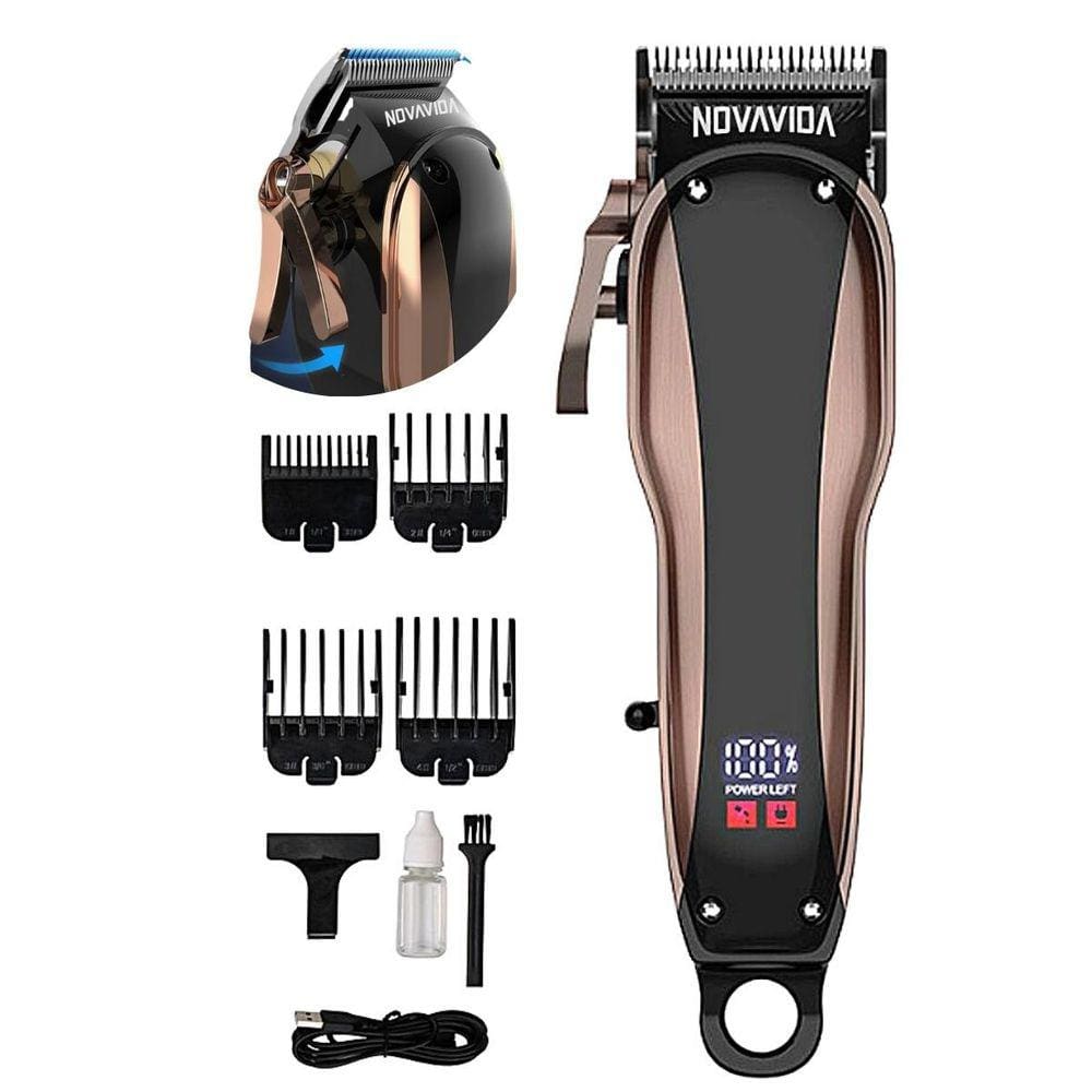 Maquina de Cortar Cabelo Profissional com Lâmina Ajustável Bateria de Alta Capacidade