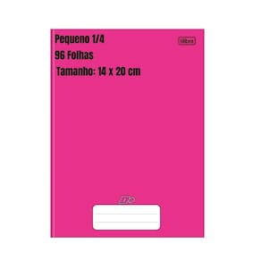 Caderno Brochura Pequeno/Grande 48 ou 96 Folhas D+ Rosa Tilibra - Escolha o Tamanho