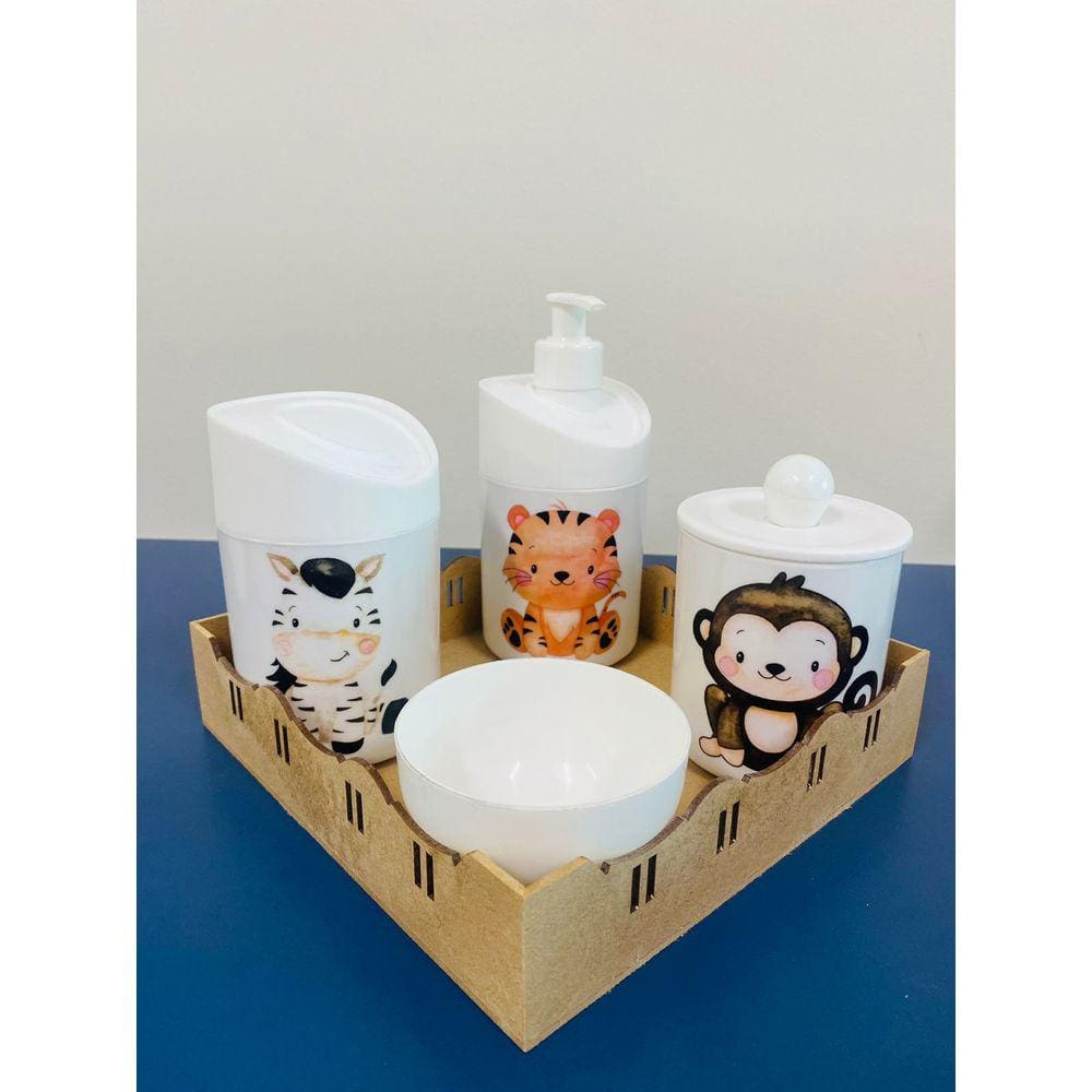 Kit Higiene Safari (Macaco, Zebra, Tigre)
