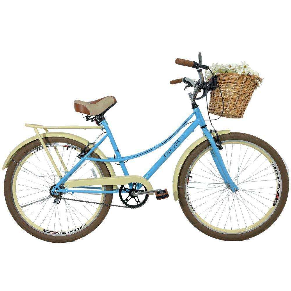 Bicicleta Retrô Vintage Aro 26 Cesta | Ponto