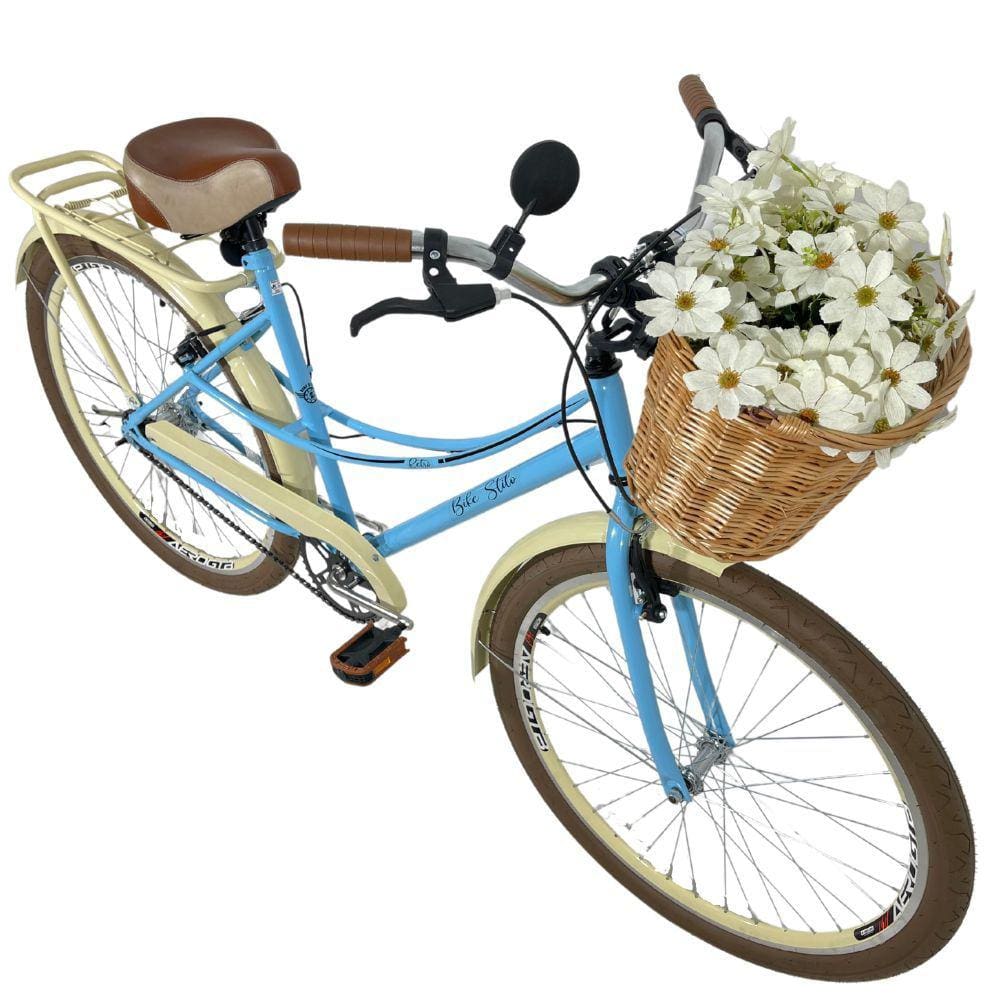 Bicicleta Retrô Vintage Aro 26 Cesta | Ponto