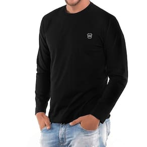 Camiseta Manga Longa Blusa Masculina 100% Algodão Wooks WC15