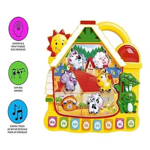 Piano Infantil Paradise Casinha Feliz Com Sons De Animais Dm