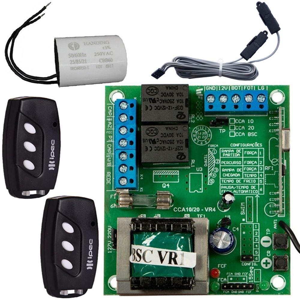 Placa Central Motor Cca-bsc Rcg Controles Capacitor 25uf 110v Sensor Basculante