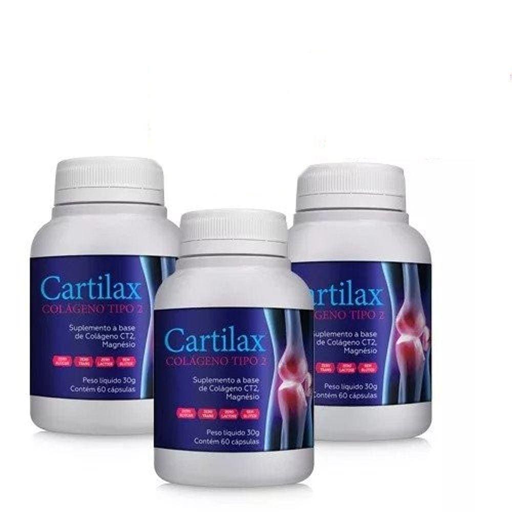 Kit 3 Cartilax Uc2 - Colágeno Tipo 2 180 Cápsulas