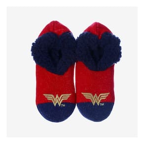 Meia Pantufofa Mulher-Maravilha Tam M - Dc Comics