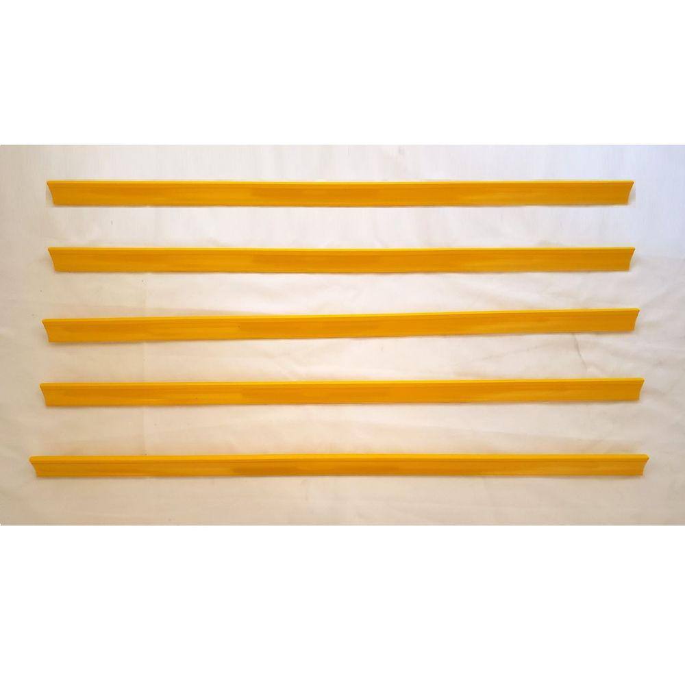 Porta Etiqueta Bandeja Gondola LX 92 Cm Amarelo Kit Com 15