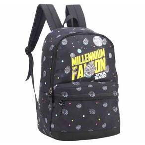 Mochila Juvenil Costas Escolar Star Wars Preto Luxcel