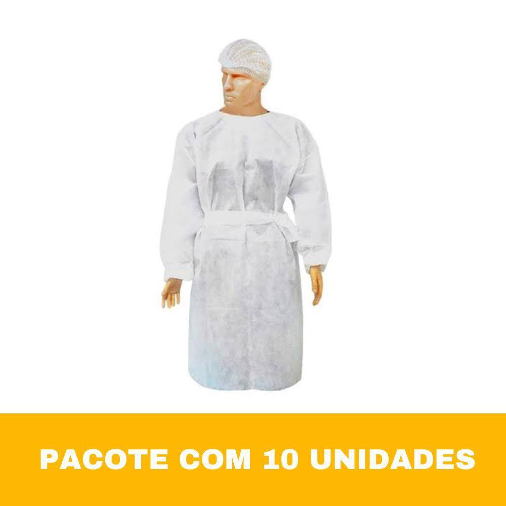 Avental Descartável de TNT Manga Longa 10 Unidades