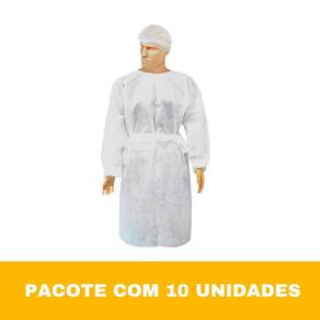 Avental Descartável de TNT Manga Longa 10 Unidades