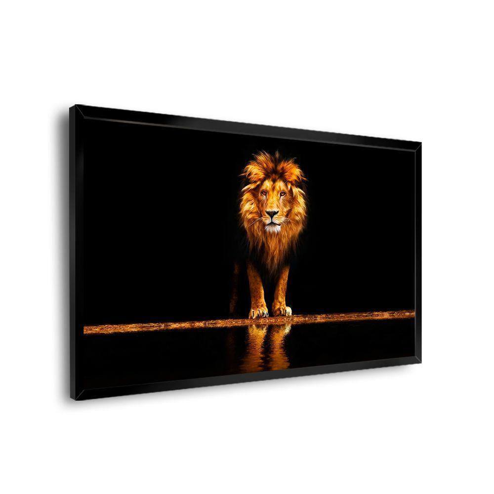 Quadro Leão Ouro -- Br Artes