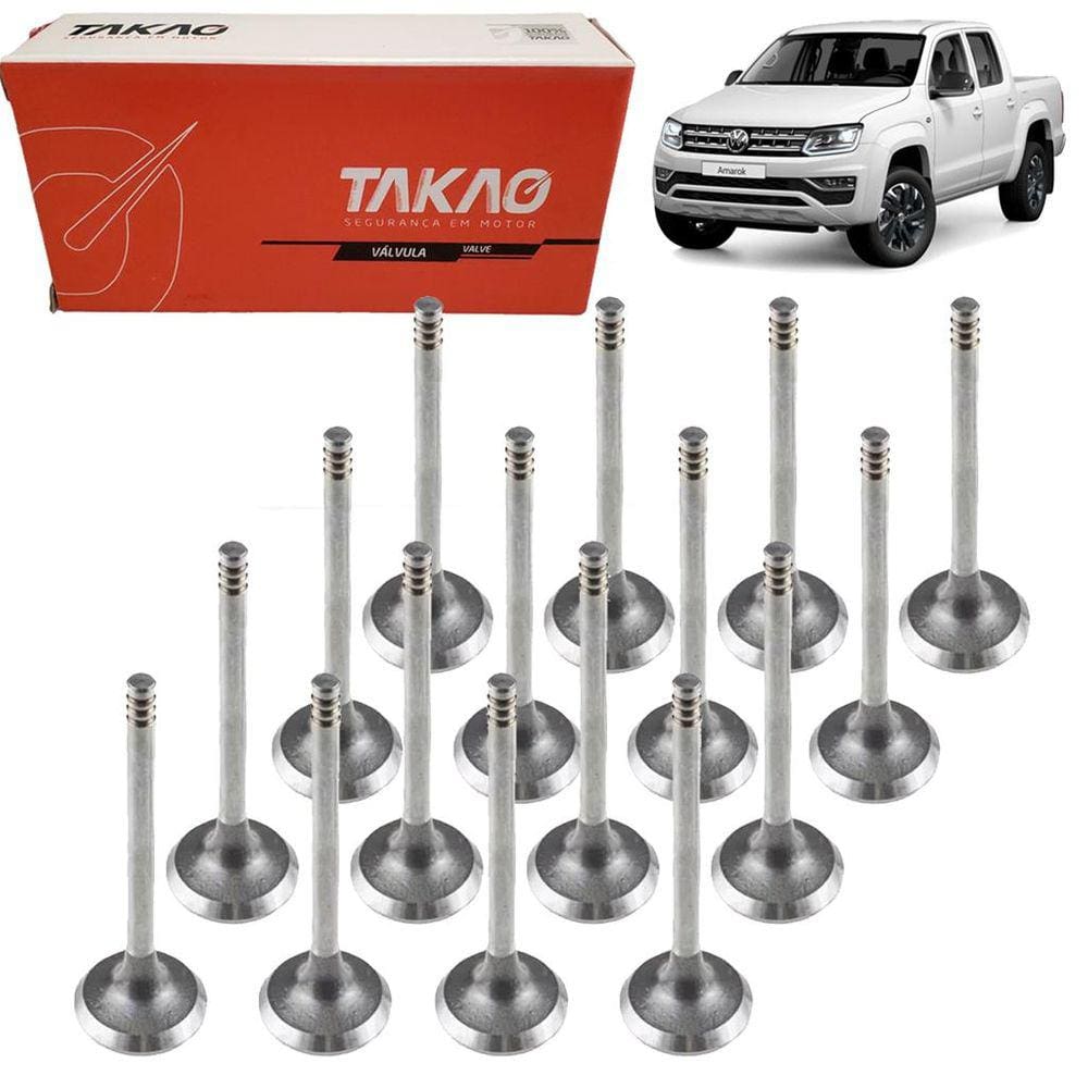 Jogo Valvulas De Admissao E Escape Vw Amarok 2.0 16V Turbo / Biturbo 2011 A 2023
