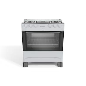Fogão 5 Bocas com Mesa de Inox e Acendimento Mueller Branco
