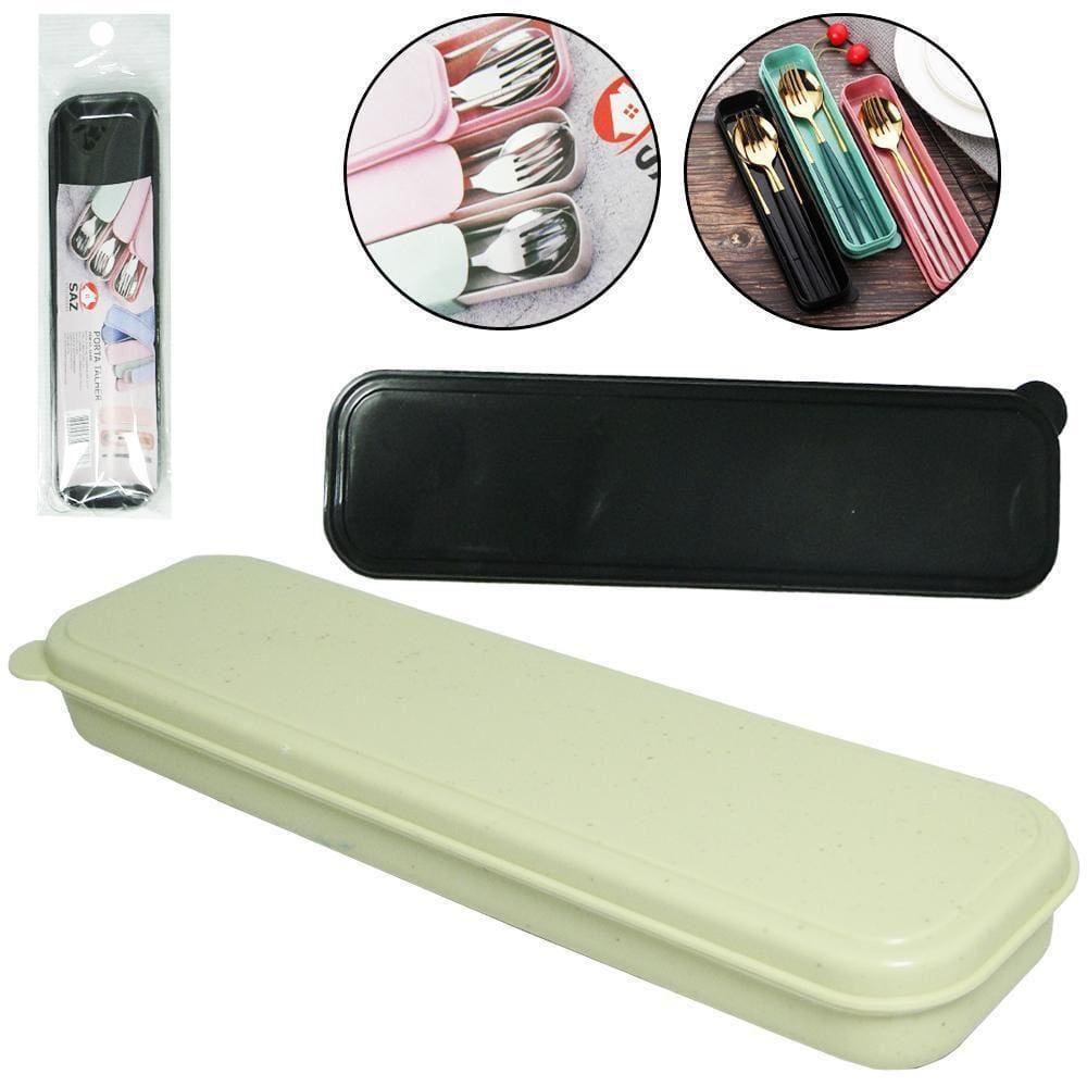 Estojo Porta Talher De Plastico 21X6X2,5Cm