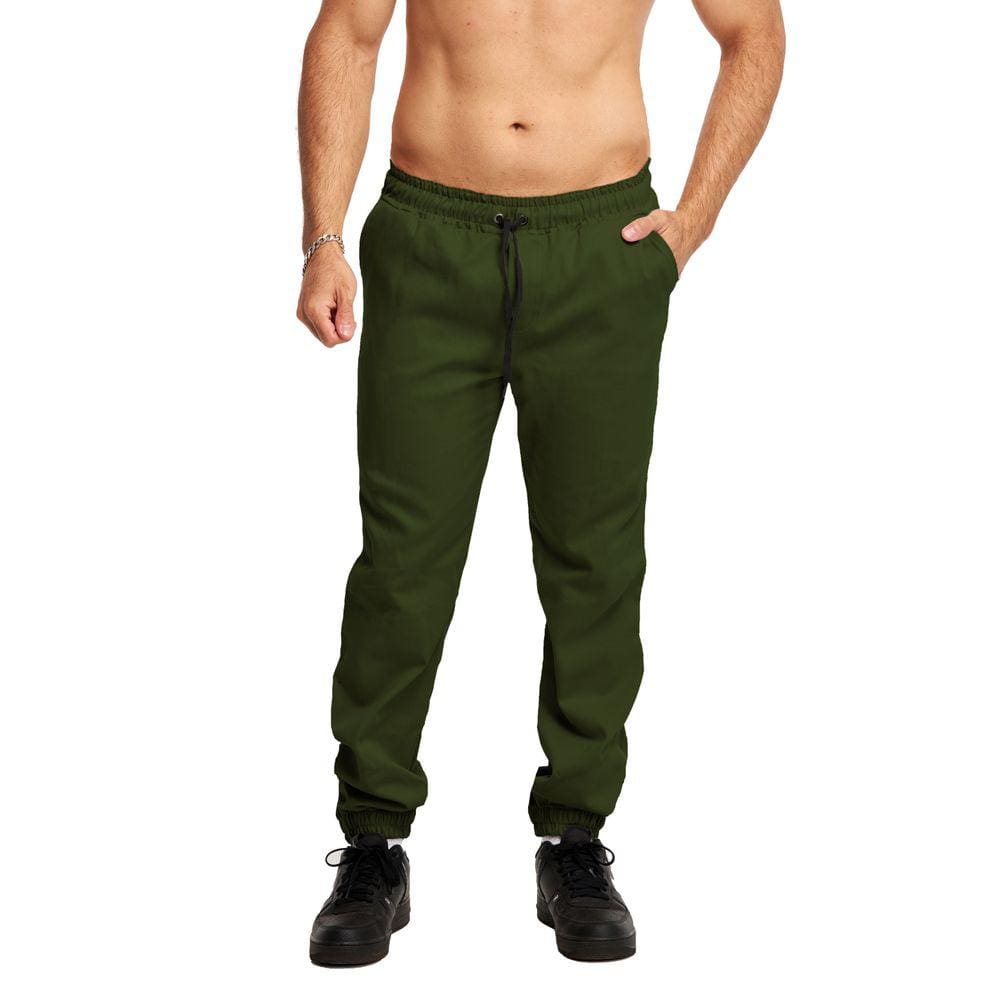 Calça de Sarja Jogger Masculina Skinny Com Punho S01n