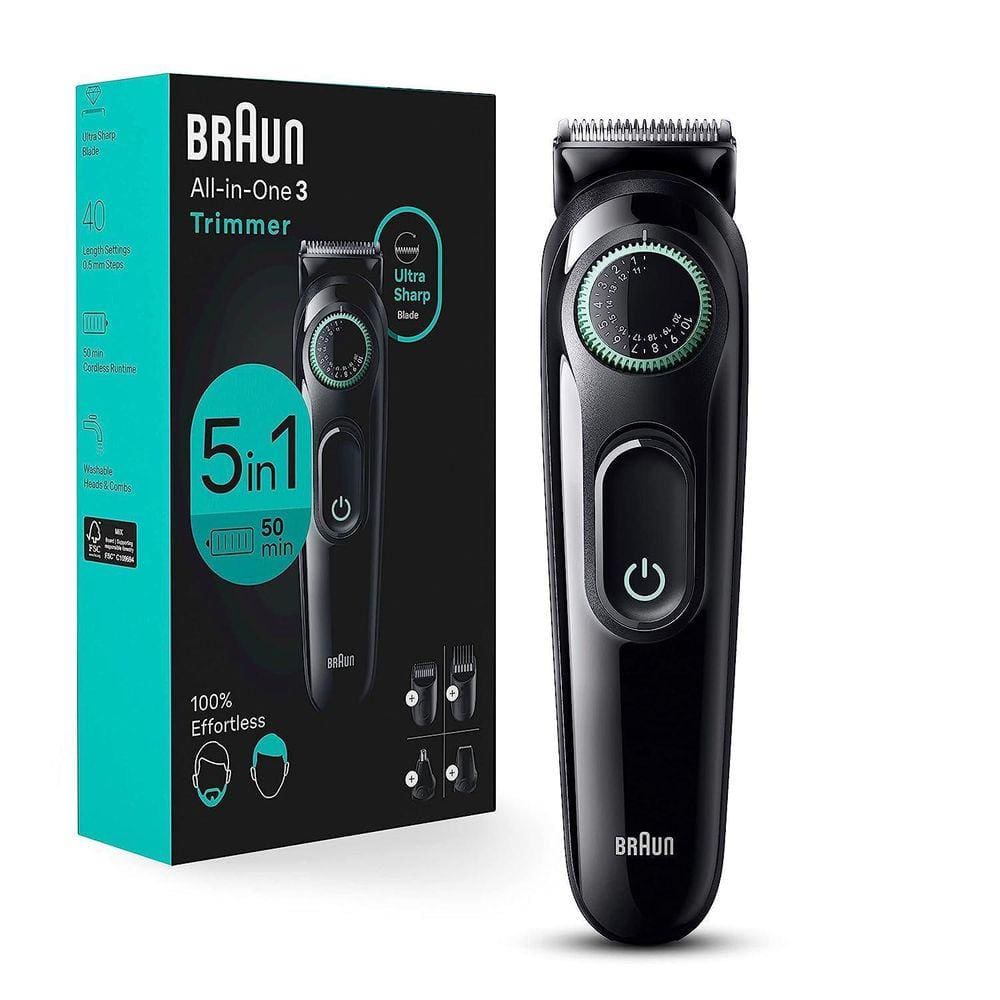 Braun Barbeador 3450 All-In-One 5-Em-1 Kit Aparador Barba