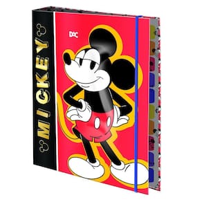 Fichário Colegial Elástico Mickey Disney Dourado Dac 4191