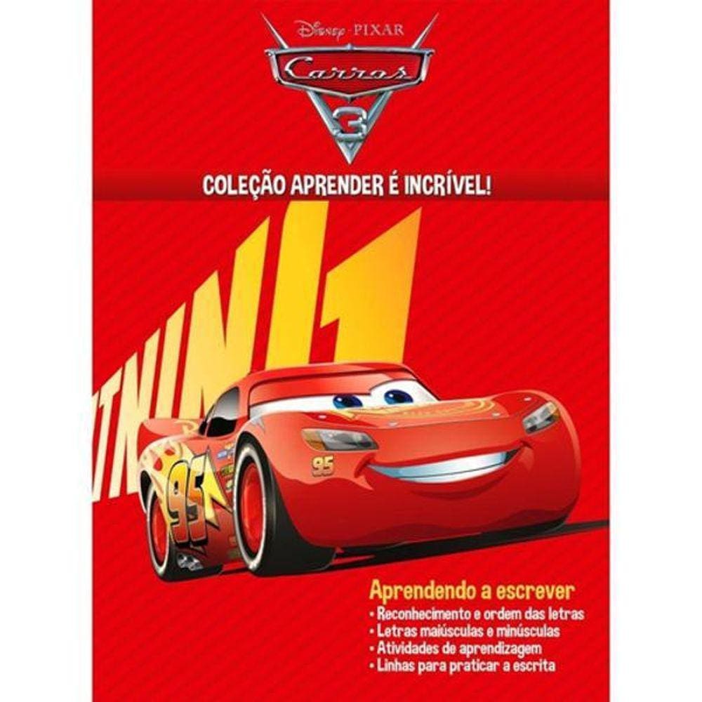 Aprender É Incrível Personagens Disney - Carros 3 Escrever