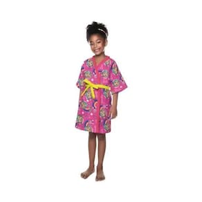 Roupão Aveludado Infantil Quimono Estampado Barbie P Lepper