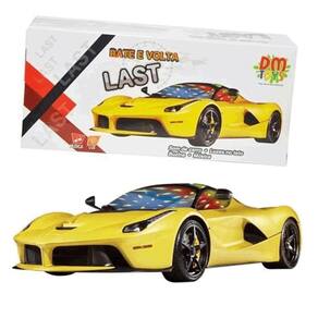Carrinho Bate E Volta Amarelo Com Som E Luz Dm Toys