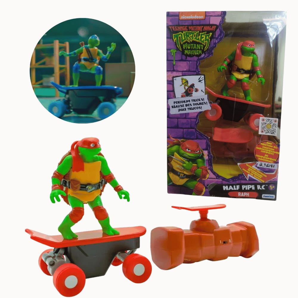 Skate Rádio Controle Raph Tartaruga Ninjas 7 funções Candide