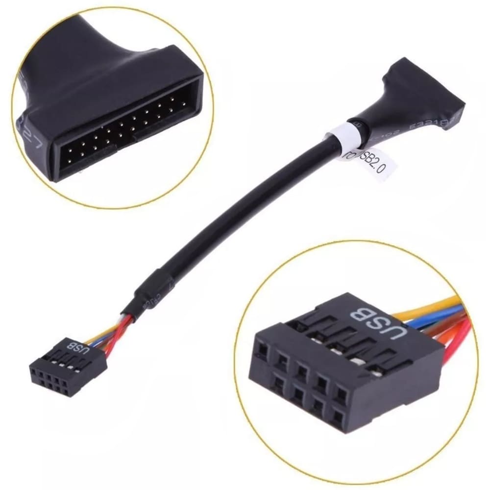 Cabo Adaptador Usb 3.0 19 Pinos M Para Usb 2.0 De 9 Pinos F