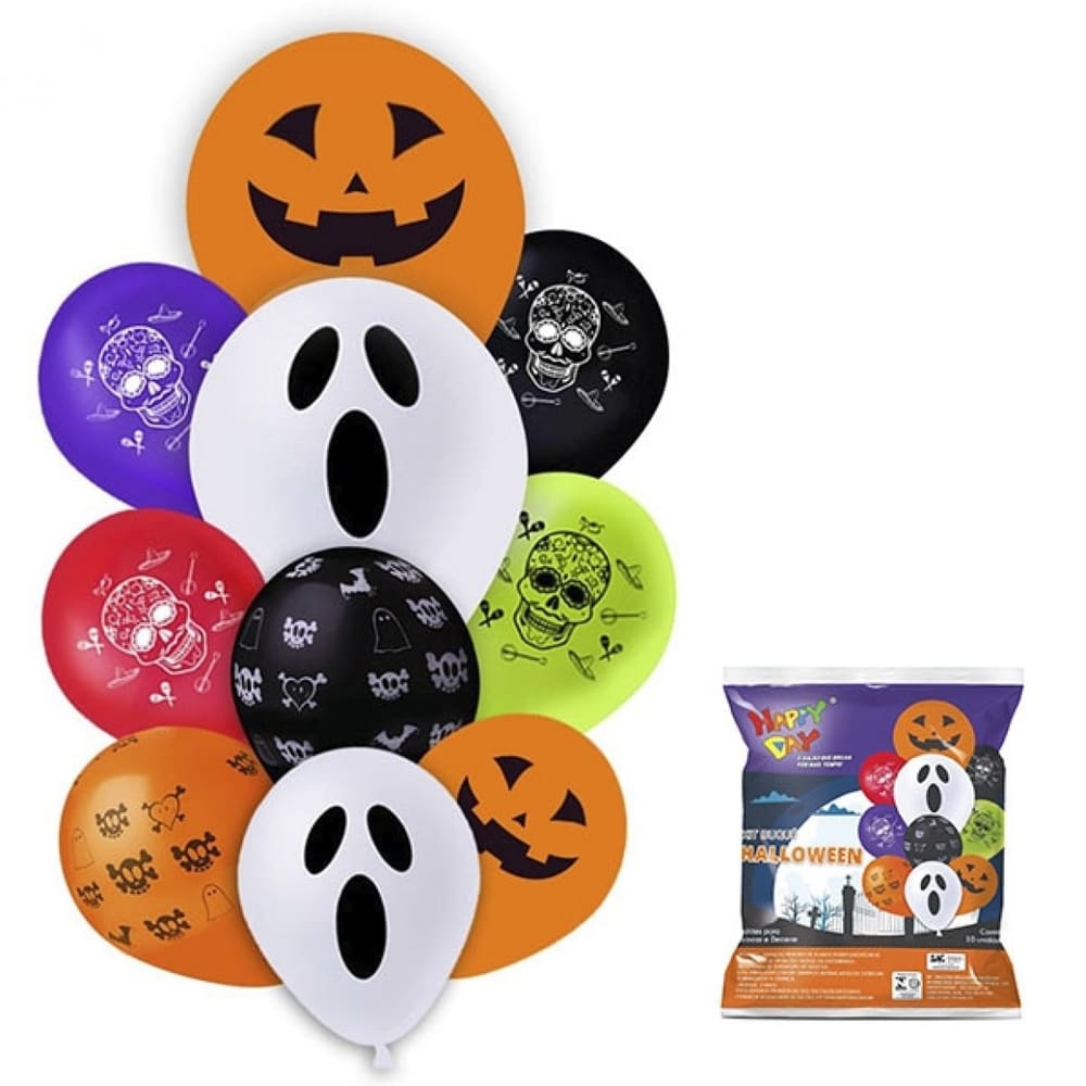 Kit Balao Buque com 10 Unidades Balões Latex Bexiga Kit Para Decoração de Festas