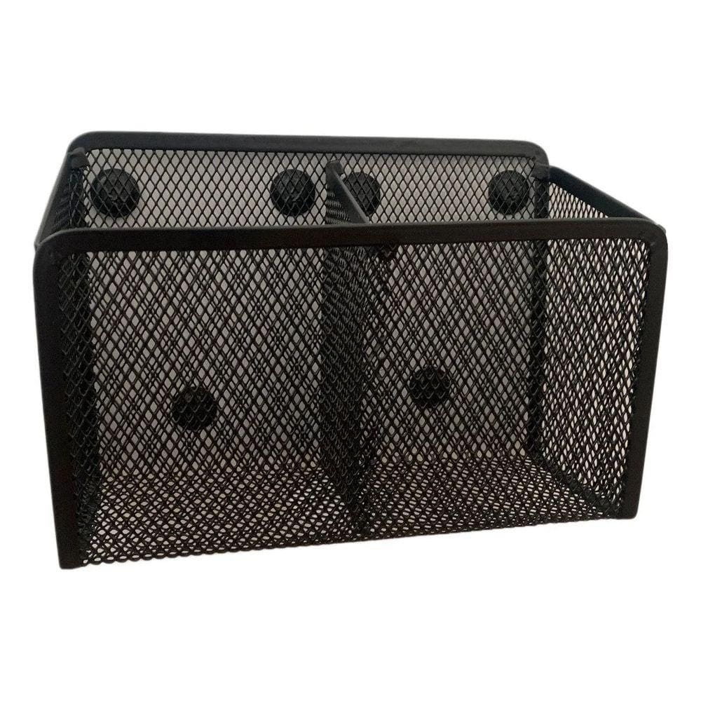 Porta Marcador Quadro Branco Aramado Imantado Duplo Preto