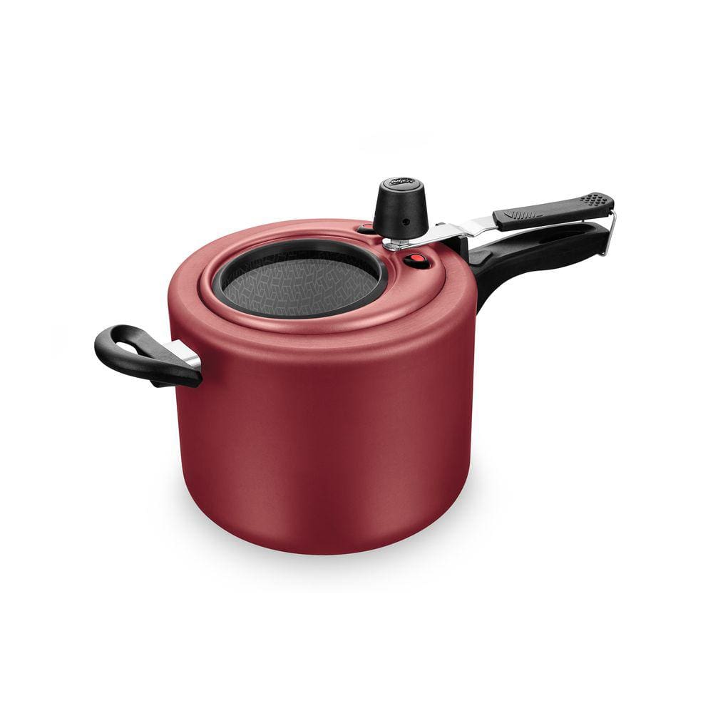 Panela De Pressão Superior 4,5 Litros Cereja Com Visor Mta