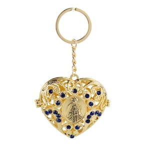 Chaveiro Católico Coração Nossa Senhora Aparecida 5.5cm