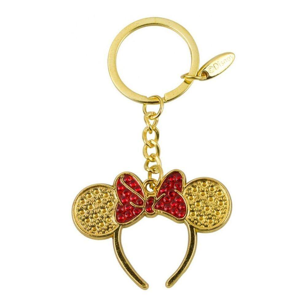 Chaveiro Chaveirinho Metal Tiara Laço Minnie Mouse Dourado