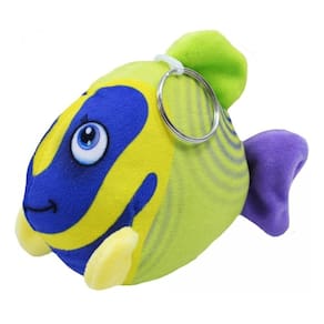 Chaveiro Peixe Verde Rosto Azul 16cm - Pelúcia
