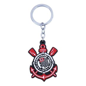 Presente Corinthians Timão Chaveiro De Borracha Com Brasão