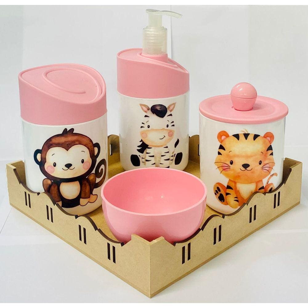 Kit Higiene Safari (Macaco, Zebra, Tigre)