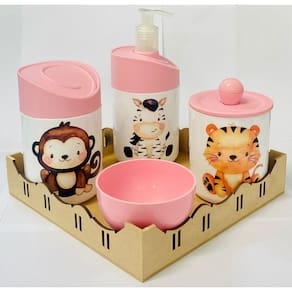 Kit Higiene Safari (Macaco, Zebra, Tigre)