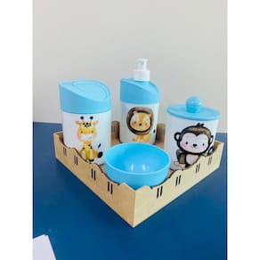 Kit Higiene Safari (Leão, Macaco, Girafa)