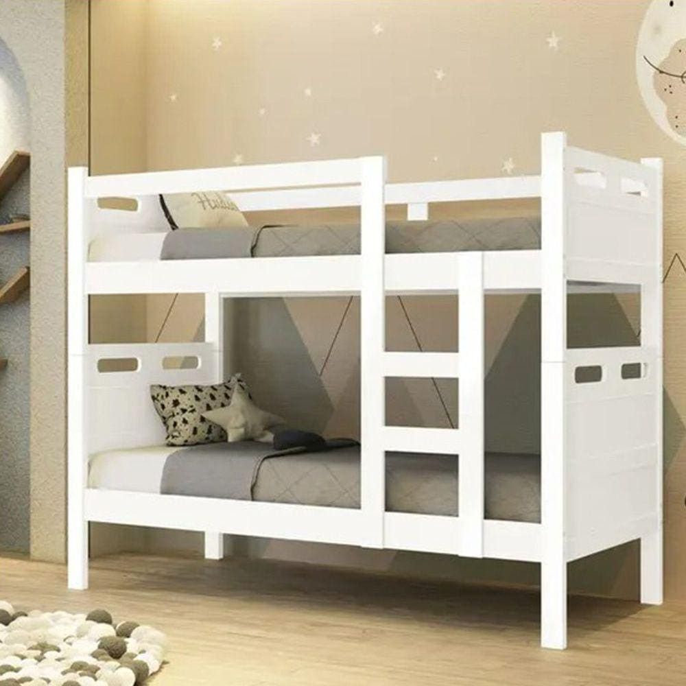 Beliche Solteiro Premium Jasper com Cama Removível - Branca