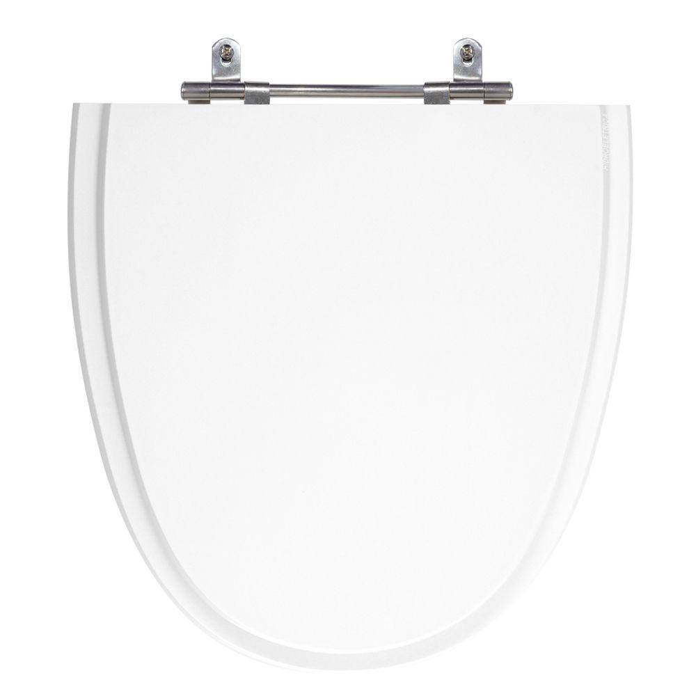 Assento Sanitário Aloha Branco Tampa para Vaso Celite em Madeira Laqueada - SB