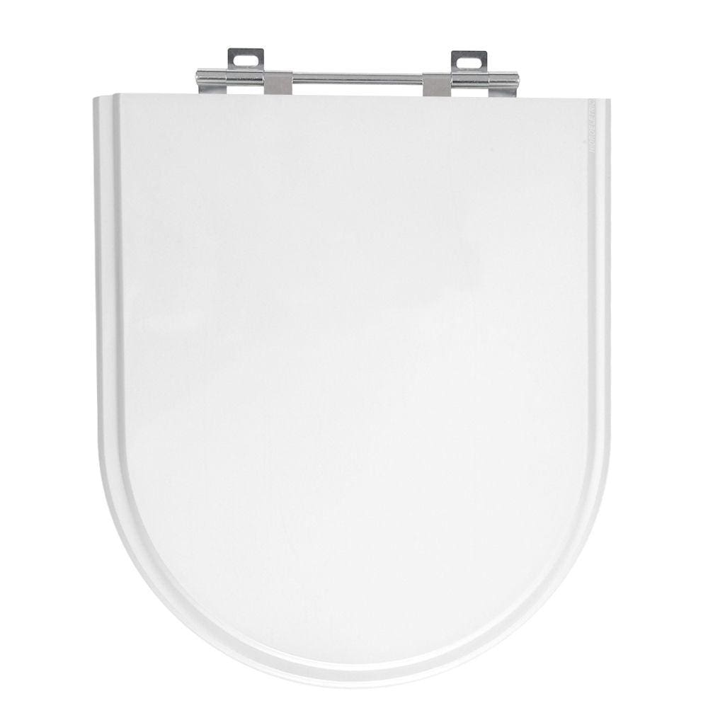 Tampa de Vaso Nuova Branco Tampa para Vaso Deca de Madeira Laqueada