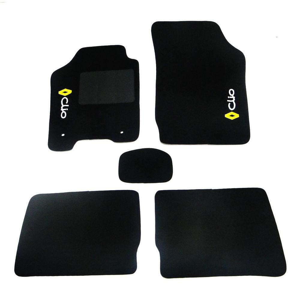 Jogo De Tapete Automotivo Clio Carpete Com A Base Pinada