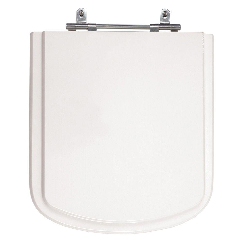 Assento Sanitário Debba Branco Tampa para Vaso Roca de Madeira Laqueada