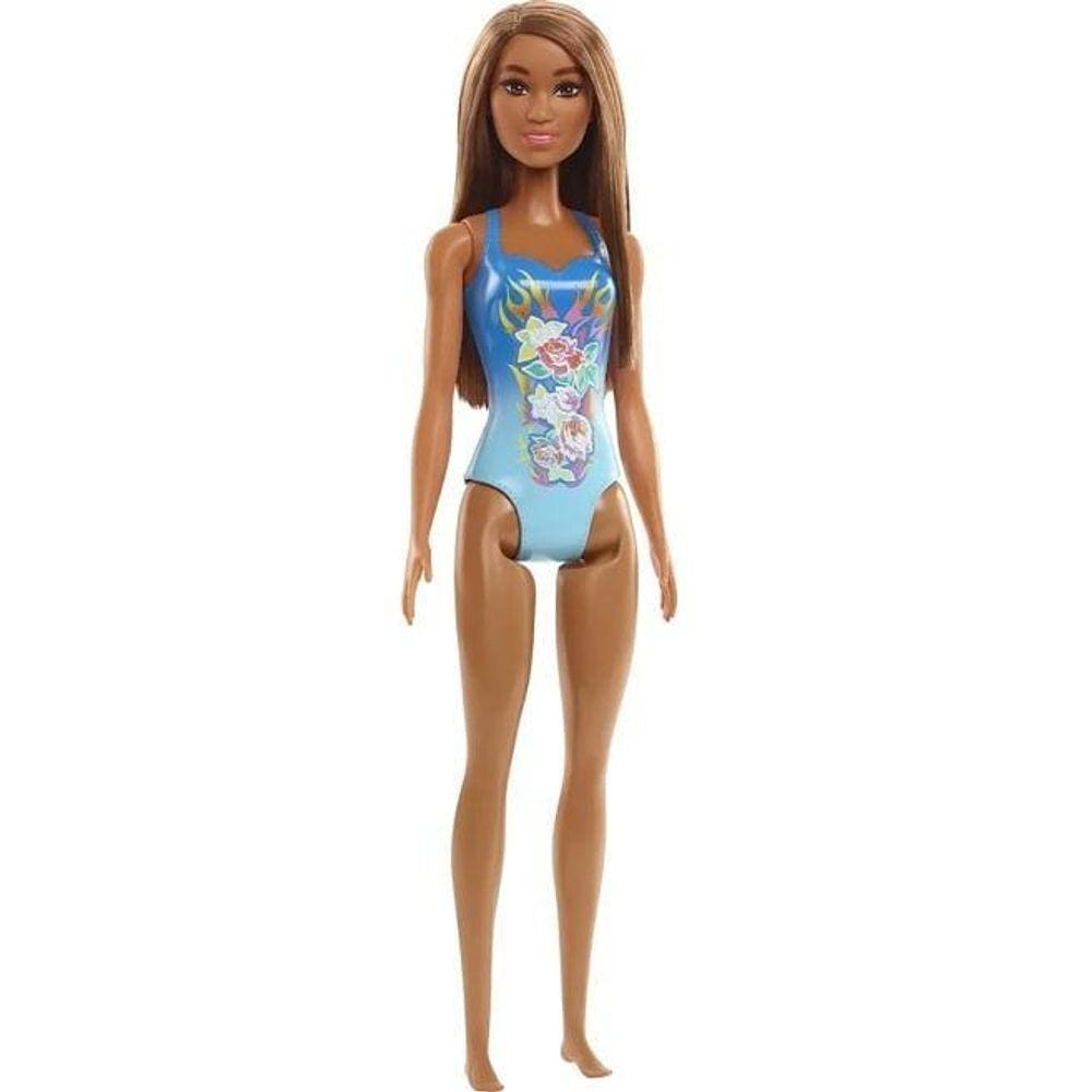 Boneca Barbie Dia De Praia Morena 28Cm Mattel - Hdc51